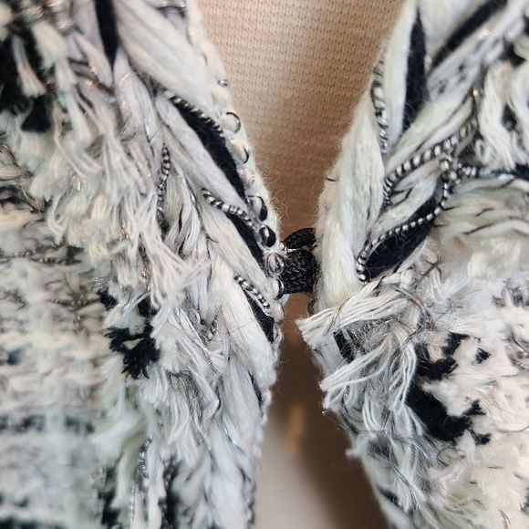 Nic + Zoe Marybeth Fringe Mix Tweed Jacket XXL - Picture 9 of 10